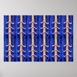 Póster Design do abstrato azul mínimo industrial