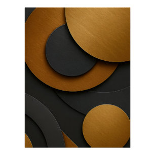 Póster Design do abstrato geométrico e preto de luxo e Do