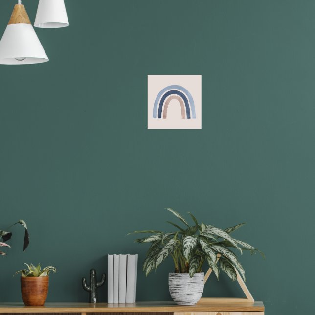 Poster Design do Arco-Íris Azul e Pêssego (Sala de Estar 1)
