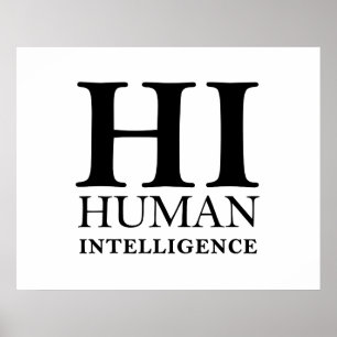 Poster Design do conceito tipográfico humano vs. IA