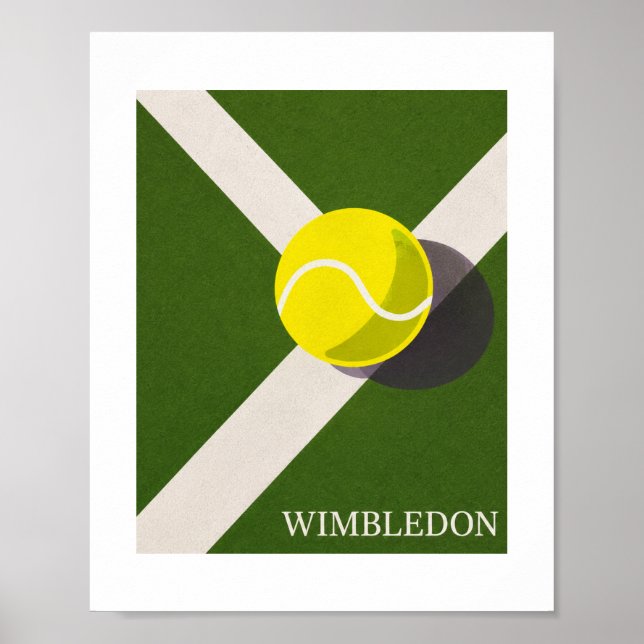Poster design do court de tênis de Wimbledon (Frente)