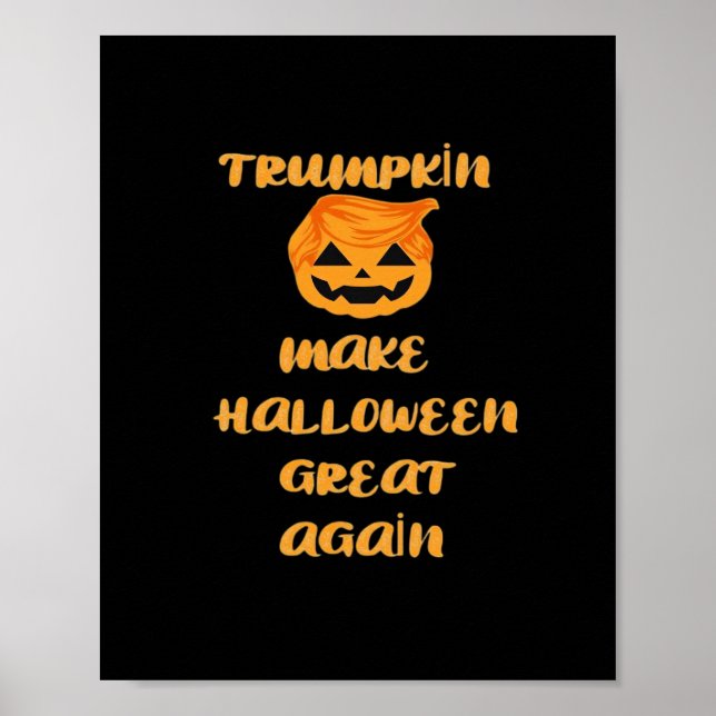 Poster Design do Dia das Bruxas de Abóbora Trumpkin - Eng (Frente)