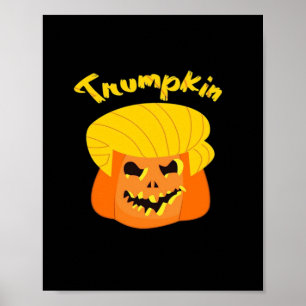 Poster Design do Dia das Bruxas de Abóbora Trumpkin - Slo