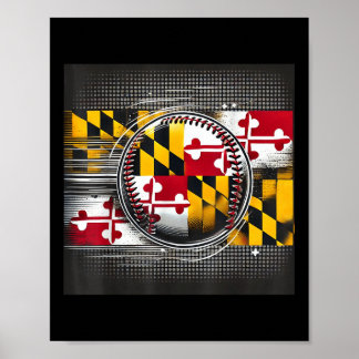 Poster Design do jogador de baseball em Maryland com sina