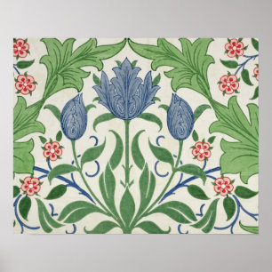 Póster Design do papel de parede floral