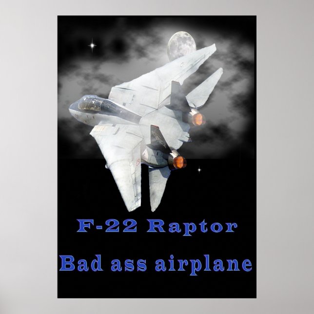 Poster Design do raptor F-22 (Frente)