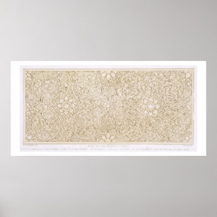 Poster Design do teto para a sala da pérola, em Isfahan,