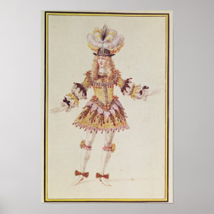 Póster Design do traje para o dançarino masculino, c.166