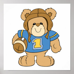 Póster Design do Urso de Futebol