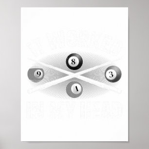 Poster Design Engraçada Para Homens Mulheres Bilhar Sobre