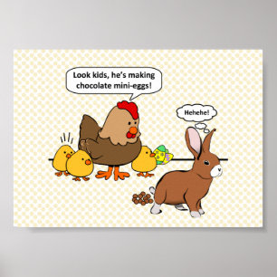 Póster Design engraçado de cocô de chocolate