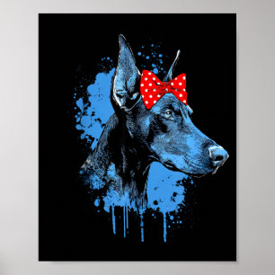Poster Design engraçado de doberman para amantes de cães 
