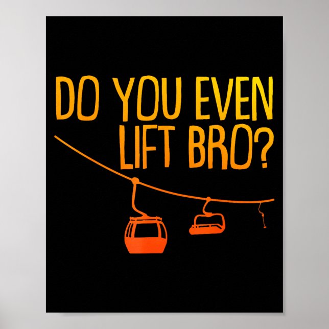 Poster Design engraçado de esqui e snowboard para homens  (Frente)