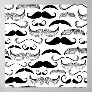 Póster Design engraçado do bigode