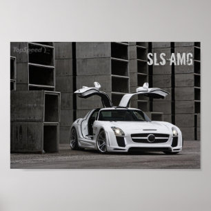 Poster Design FABULOSO de Mercedes-Benz SLS AMG