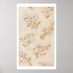 Póster Design floral com peônias, lírios e rosas para S
