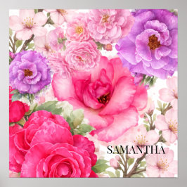Poster Design Floral Personalizado