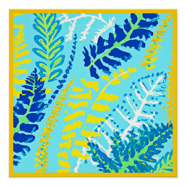 Póster Design Floral vibrante (Frente)