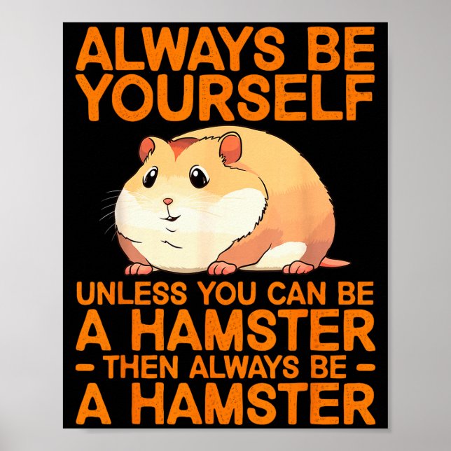 Poster Design Fofo de Hamster Para Homens Mulheres Crianç (Frente)