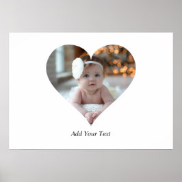 Poster Design Foto em forma de coração do seu próprio Sol