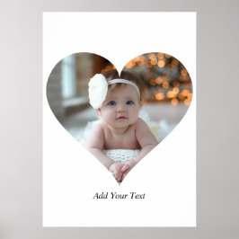 Poster Design Foto em forma de coração do seu próprio Sol