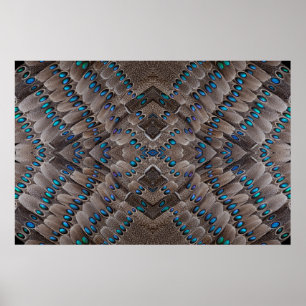 Poster Design Fractal Pena de Faisão