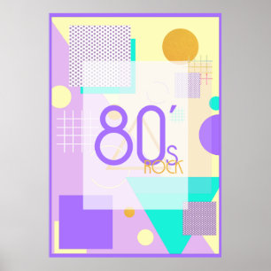 Poster design geométrica de 8"