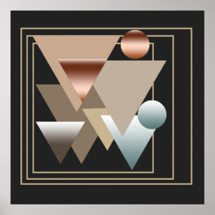 Poster design geométrico abstrato