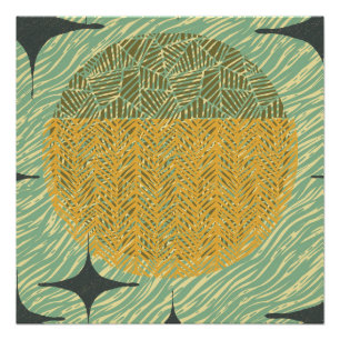 Póster Design Geométrico de Starburst do meio século