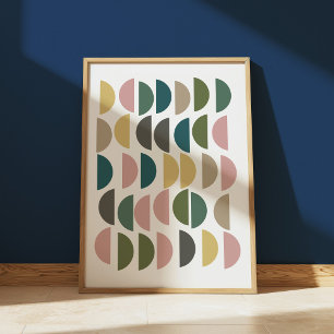 Poster Design Geométrico Terroso com Estética Moderna