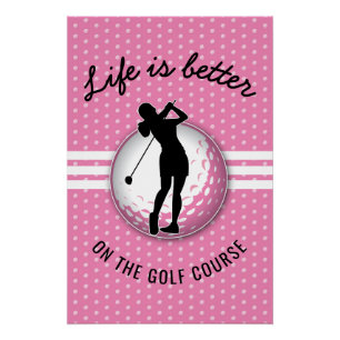Póster Design Golfer das Mulheres Elegantes