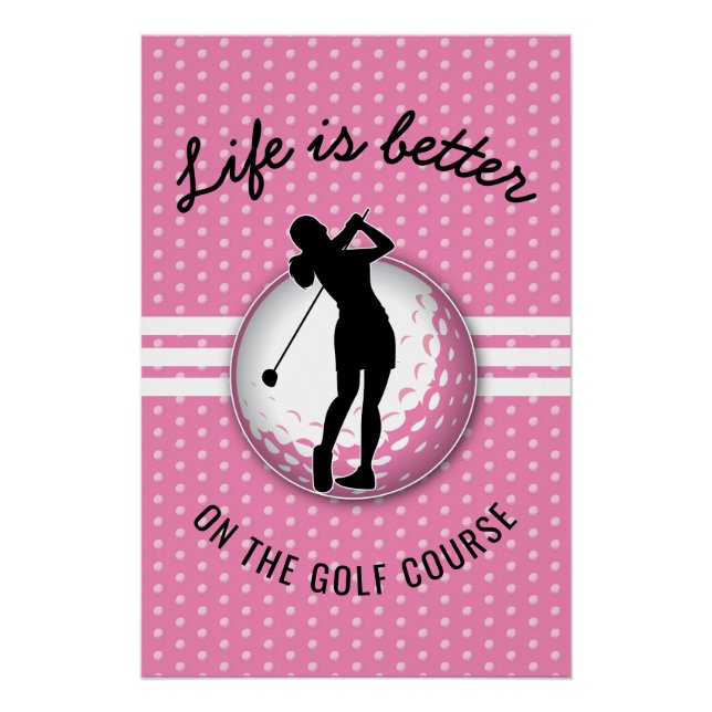 Póster Design Golfer das Mulheres Elegantes (Frente)