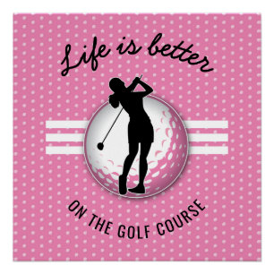 Póster Design Golfer das Mulheres Elegantes