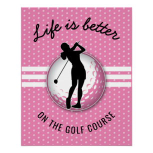 Póster Design Golfer das Mulheres Elegantes