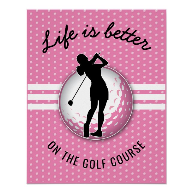 Póster Design Golfer das Mulheres Elegantes (Frente)