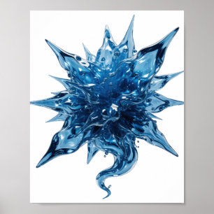Poster Design Gráfico Azul Forte BOLA DE ÁGUA