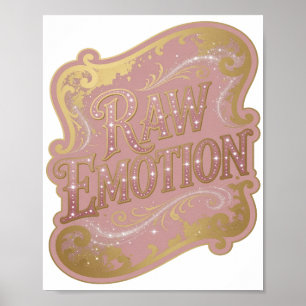Poster Design Gráfico Classic Gold RAW EMOTION