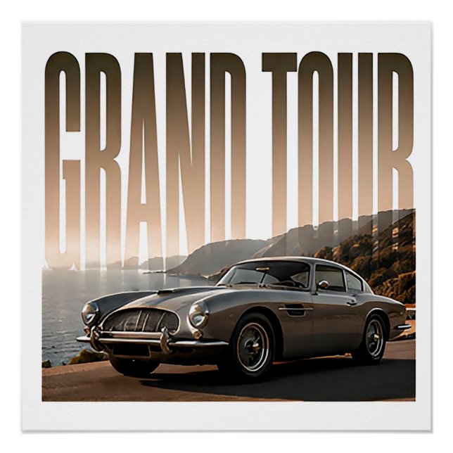 Póster Design Gráfico Editorial de Condução de Luxo Grand (Frente)