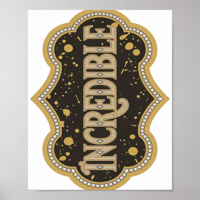 Poster Design Gráfico INCREDÍVEL Cool Gold (Frente)