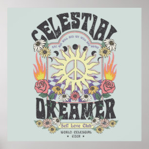 Poster DESIGN gráfico SREAMER SUN ROSA TSHIRT CELESTIAL
