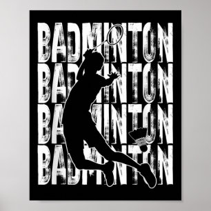 Poster Design Gráfico Tema Amantes de Badminton