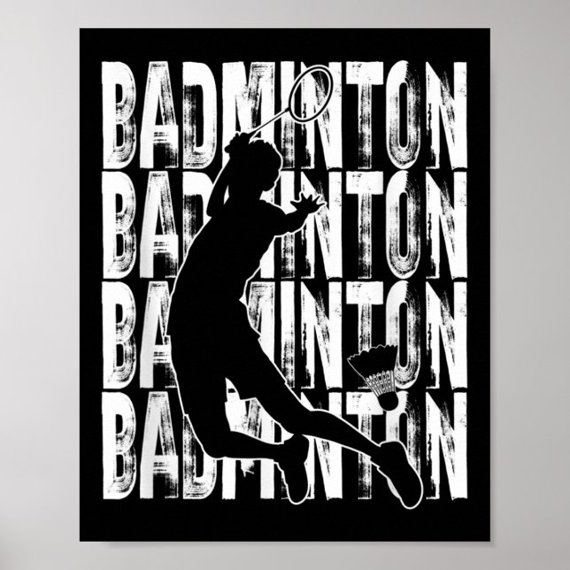 Poster Design Gráfico Tema Amantes de Badminton  (Frente)