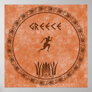Póster Design grego do círculo
