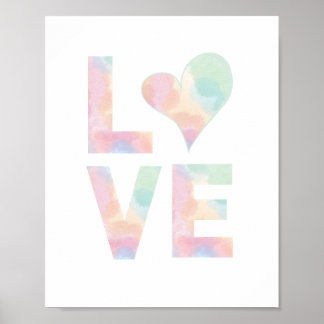 Poster Design imprimível para decor de parede LOVE de Wat