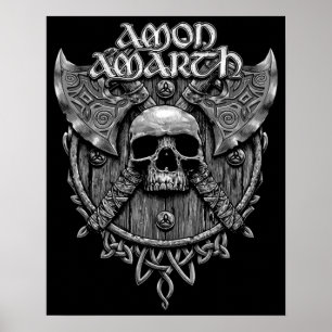 Poster Design Legal de Amon Amarth, Banda do crânio da Ci