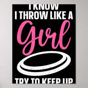 Poster Design Legal de Disc Golf para Mulheres Meninas Jo