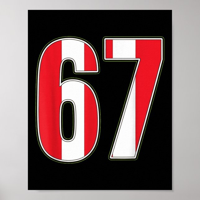 Poster Design Listras Vermelhas e Brancas Clic 67  (Frente)