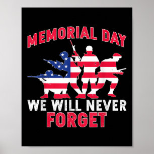 Poster Design Memorial Para Militares E Mulheres Dos Eua