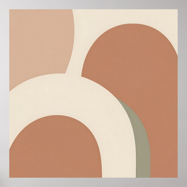 Poster Design Minimalista Abstrato Boho Arco (Frente)