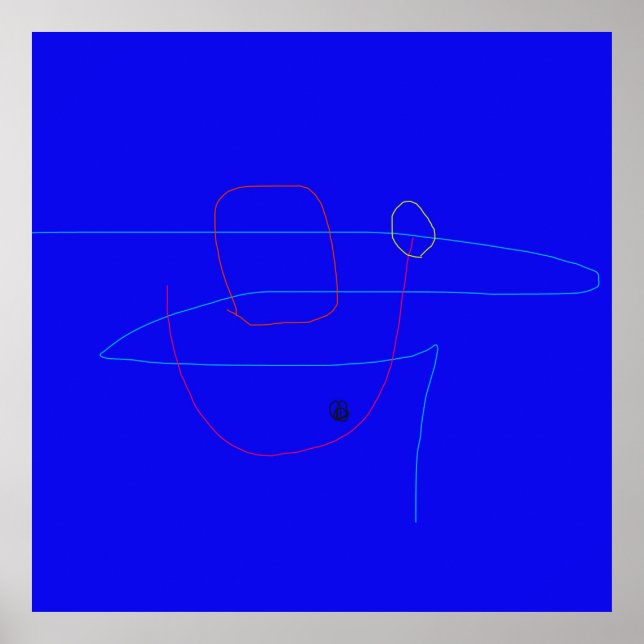 Poster Design minimalista com linhas geométricas simples (Frente)